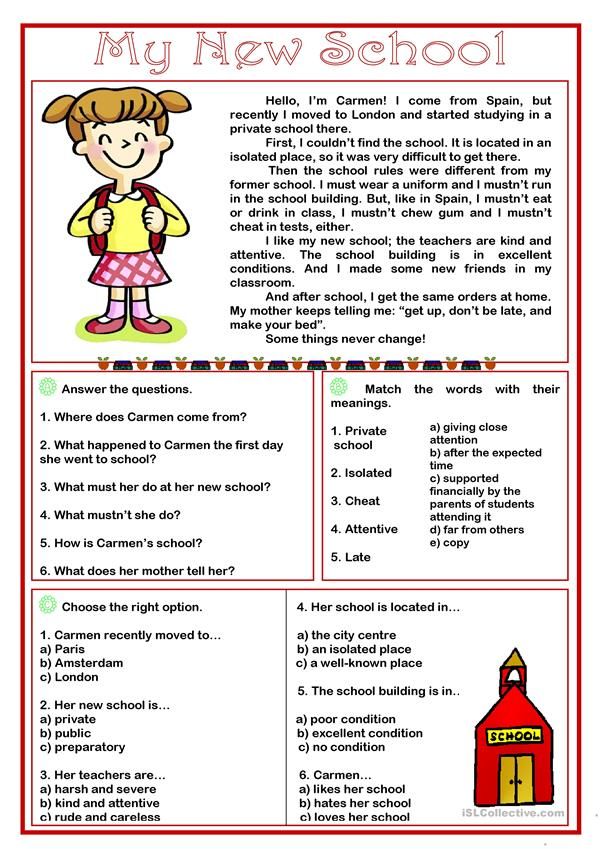 a printable worksheet for the new school year with pictures and words on it