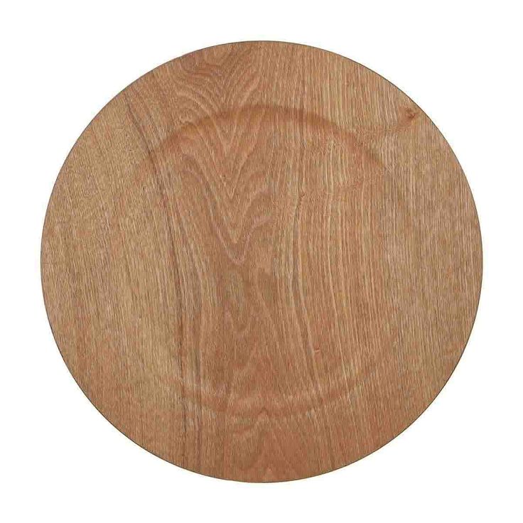 a wooden plate on a white background