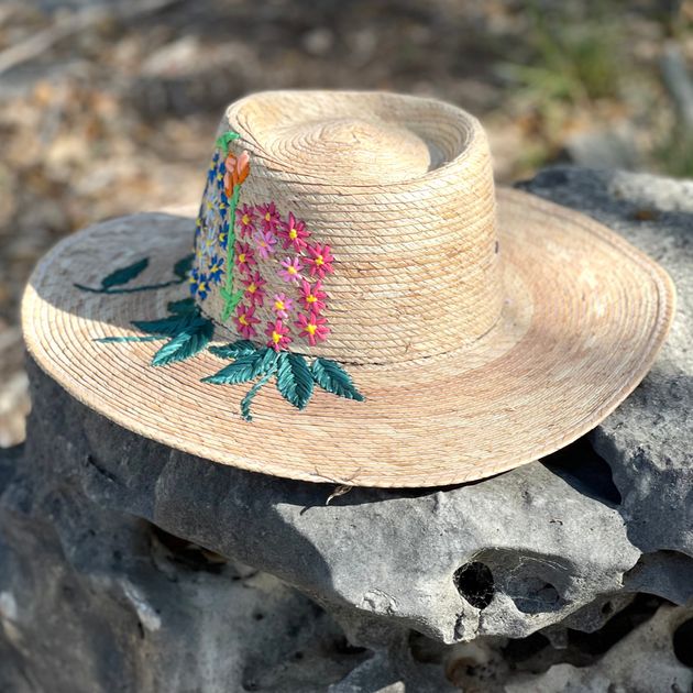 Unique Mexican Palm Hats embellished or embroidered just for you. Artisan Panama Hat For Spring Beach, Artisan Panama Hat For Beach In Spring, Short Brim Festival Hat With Uv Protection, Hippie Spring Hats With Adjustable Fit, Hippie Spring Hats Adjustable Fit, Artisan Hat For Spring Vacation, Short Brim Hat With Uv Protection For Festivals, Festival Hat With Uv Protection And Short Brim, Adjustable Bohemian Palm Leaf Hat