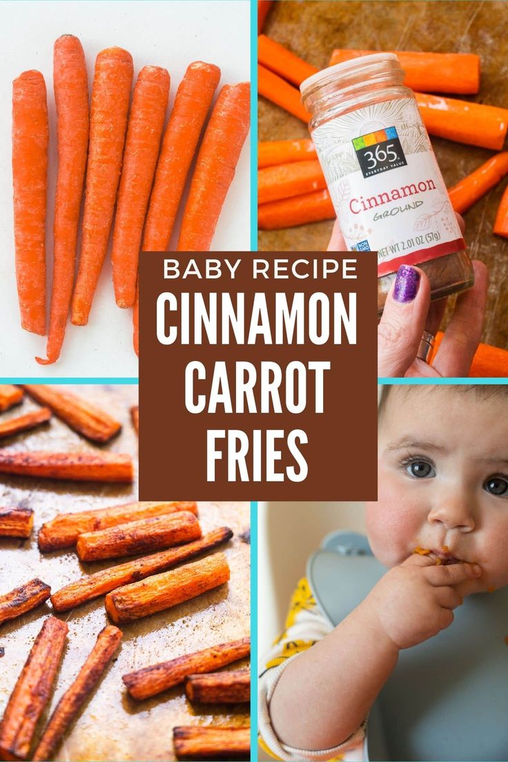 baby recipe cinnamon carrot fries for babies and toddlers to make with the help of their mother