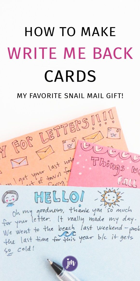 how to make write me back cards for my favorite small mail gift with free printables