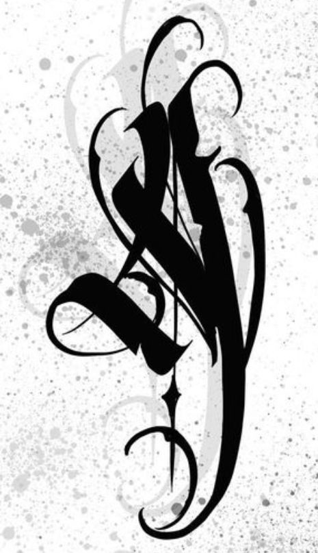 an artistic calligraphy type that looks like it is in the style of graffiti, and has