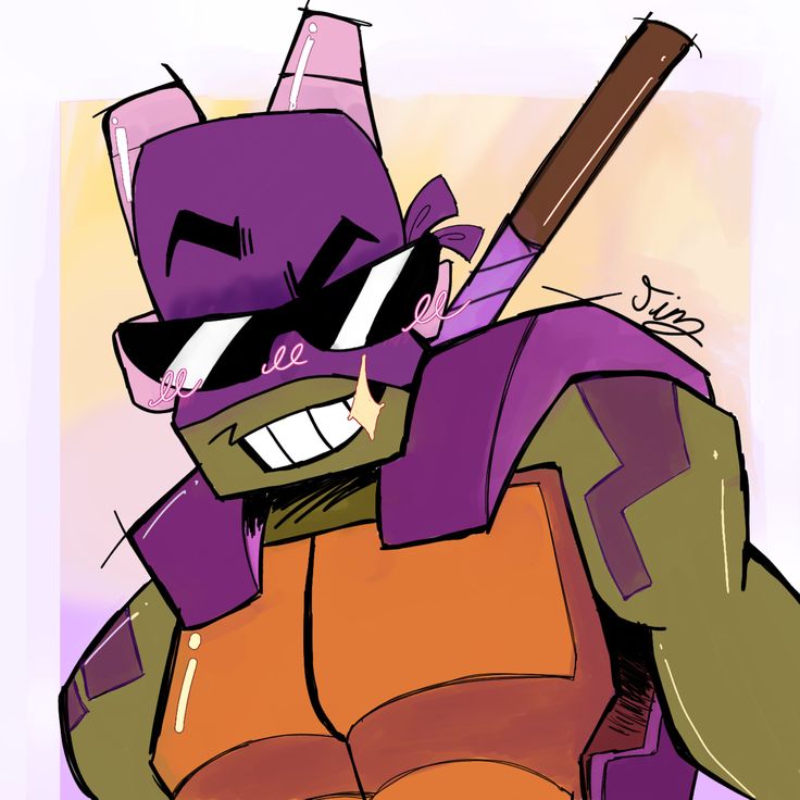 a drawing of a cartoon character with a bat in his hand and an angry expression on his face