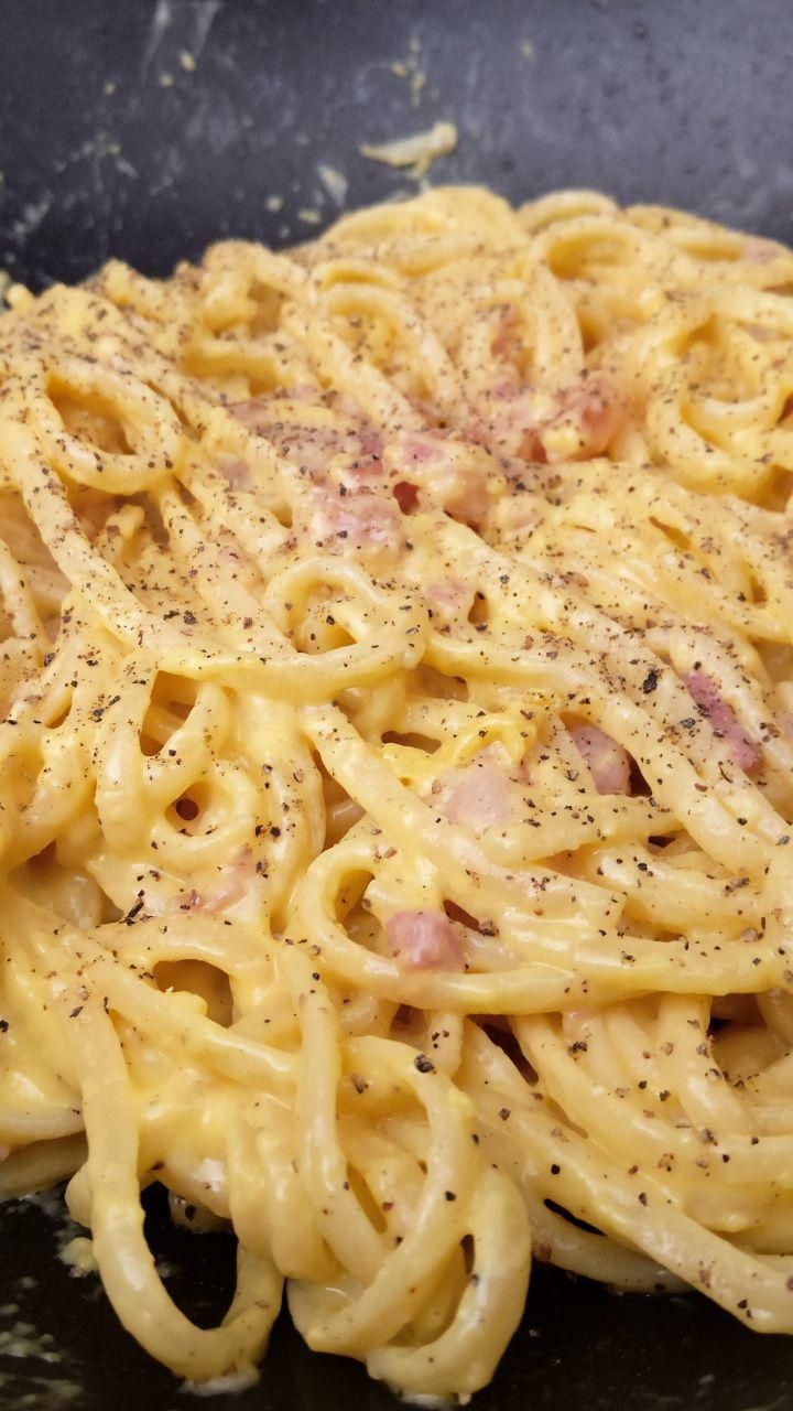 the pasta is cooked and ready to be put in the skillet with some seasoning