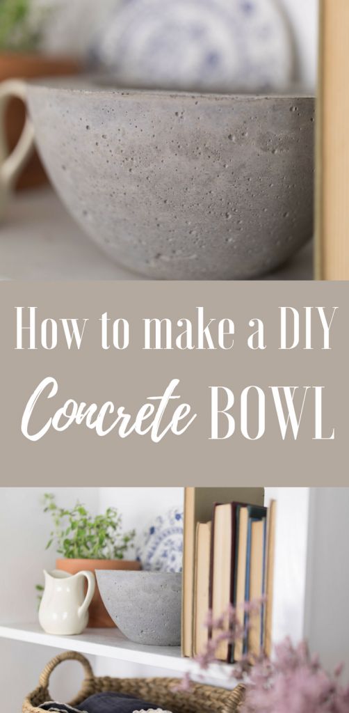 how to make a diy concrete bowl for your home decorating project with this simple step - by - step instructions