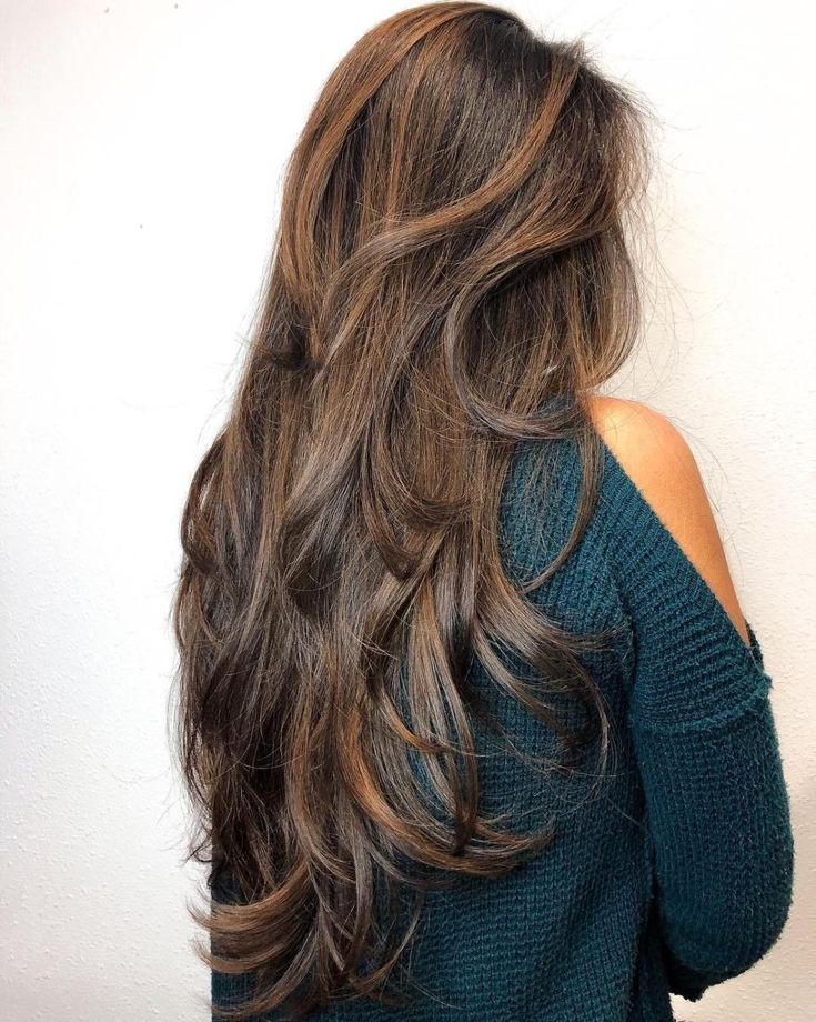 Waist-Length Choppy Brunette Hairstyle Long Haircut, Waist Length Hair, Haircuts For Long Hair With Layers, Long Layered Haircuts, Long Layered Hair, Haircuts For Long Hair, Long Layers, Long Hair Cuts, Brunette Hair