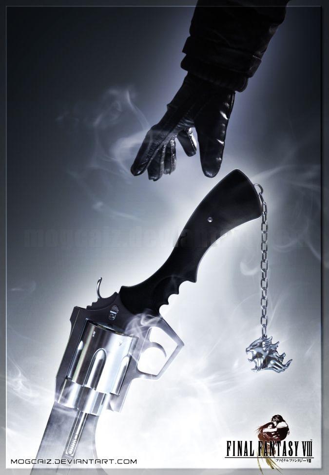 a person holding a knife with chains attached to it's handle and the image is in black