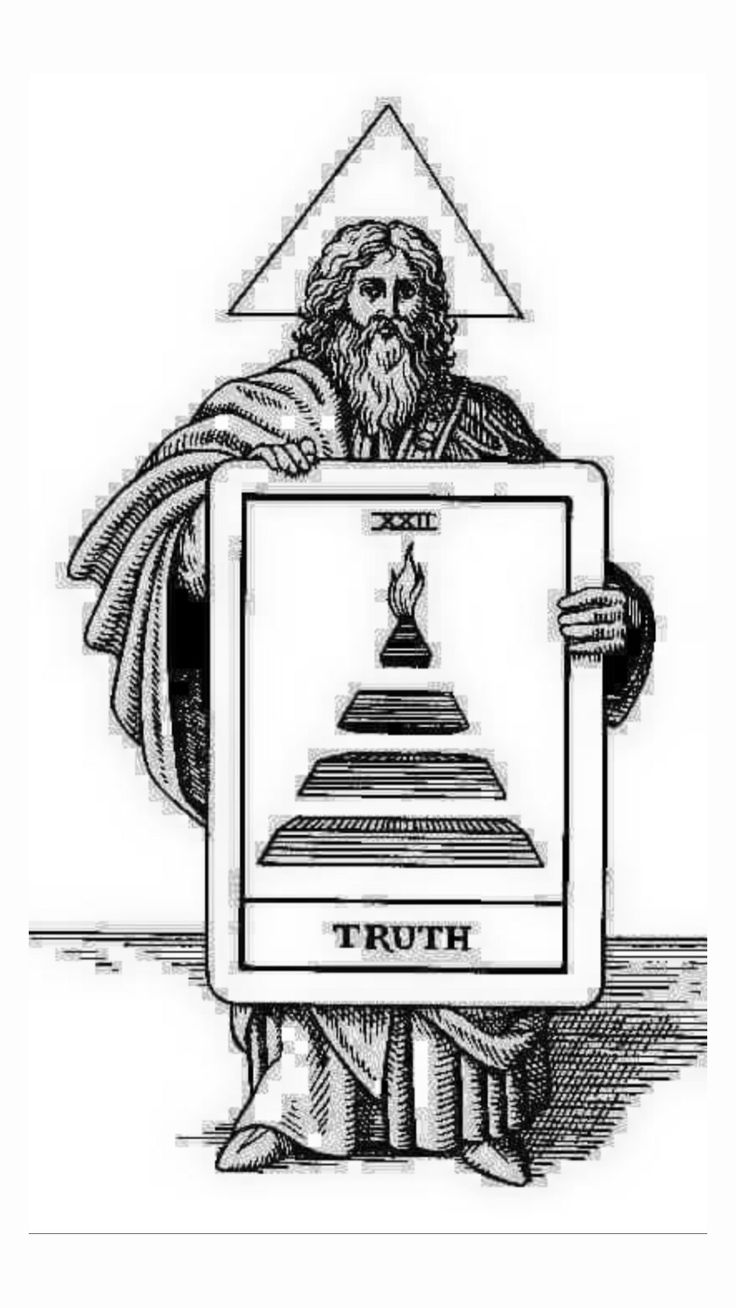 a man holding up a poster with the word truth on it, vintage line drawing or engraving illustration