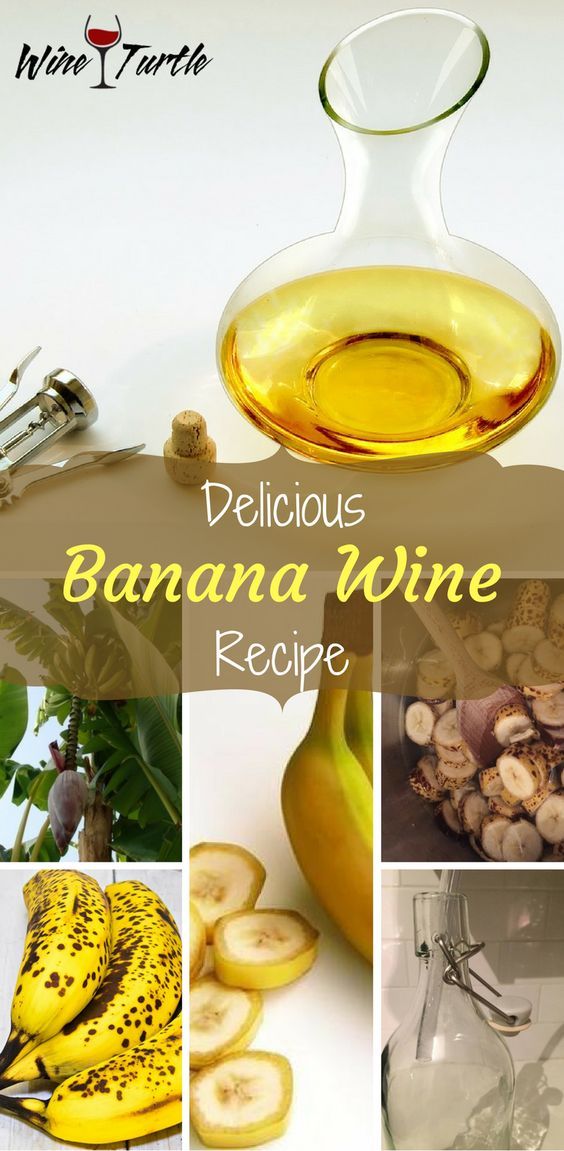 bananas and other foods are shown with the words delicious banana wine recipe