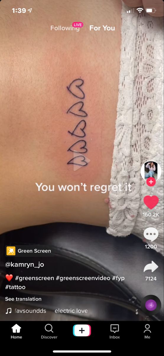 a woman's arm with the words you won't regt on it