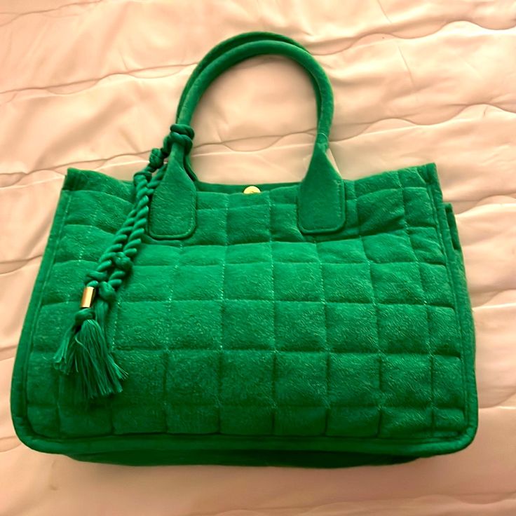 Green, Terry Cloth, Vince Camuto Shoulder Bag Luxury Vacation Satchel Shoulder Bag, Luxury Tote Satchel For Vacation, Luxury Shoulder Bag Satchel For Vacation, Luxury Large Capacity Bags For Vacation, Luxury Double Handle Satchel For Vacation, Luxury Large Capacity Vacation Bag, Casual Vacation Bag With Gold-tone Hardware, Vacation Shoulder Bag With Double Handle And Gold-tone Hardware, Casual Travel Bag With Gold-tone Hardware