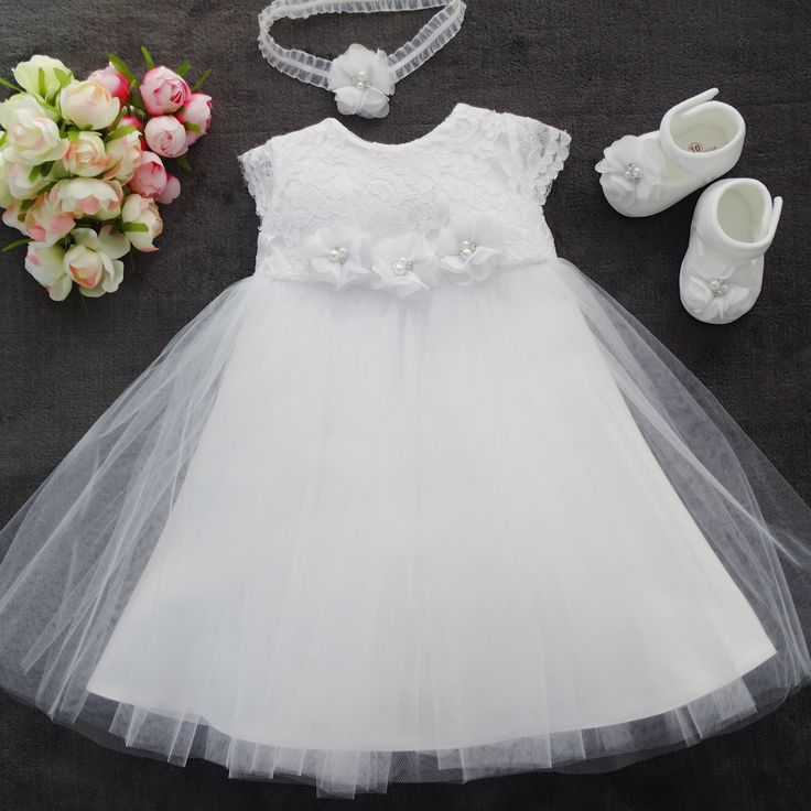 EMMA, white 3-piece, dress + headband + shoes - A wonderful pretty dress for your little princess + headband - All made with love, simply stunning and graceful - Condition: New - Material: 100% polyester decorated with an elegant bow **Available sizes - Size 56 - Size 62 - Size 68 - Size 74 - Size 80 - Size 86 - Size 92 - Size 98 - If you need a different size, just write to us - Please specify size **Please note - Sizes: +/-2cm tolerance by manual measurement. - The colors in the pictures are n Baptism Dress, Pretty Dress, Dress Party, Piece Dress, Little Princess, Pretty Dresses, Favorite Outfit