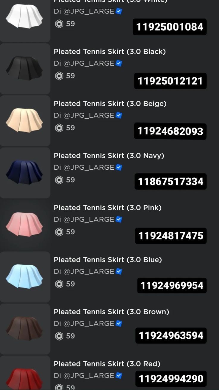 the different types of skirts are shown in this screenshoter's screen shot