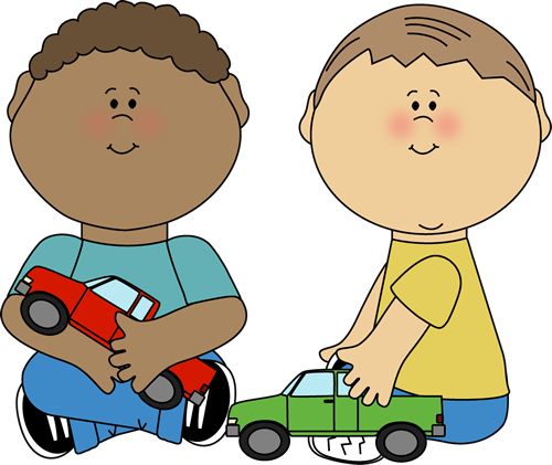 two children with toy cars sitting next to each other