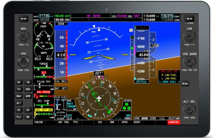 an image of a computer screen showing the flight simulators on it's display