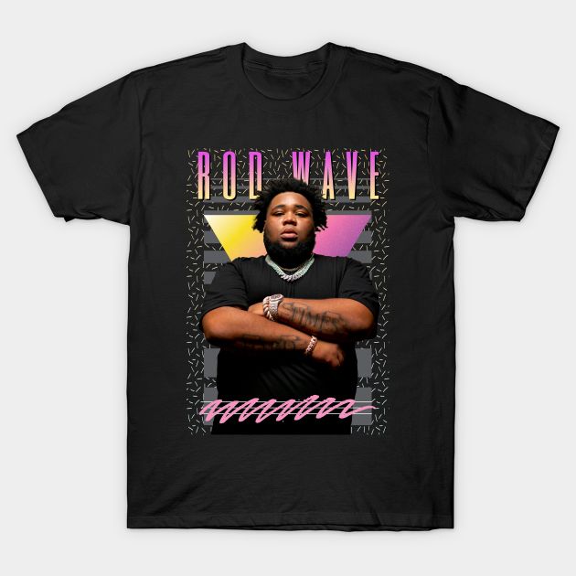 Rod Wave Retro Aesthetic Fan Art -- Choose from our vast selection of Crewneck and V-Neck T-Shirts to match with your favorite design to make the perfect custom graphic T-Shirt. Pick your favorite: Classic, Relaxed Fit, V-Neck, Tri-Blend, Dolman Extra Soft Tri-Blend, Slouchy V-Neck, Slouchy, Premium, Heavyweight, Curvy, Ringer, and Curvy V-Neck. Customize your color! For men and women. Pop Culture Graphic T-shirt, Pop Culture T-shirt With Text Print For Streetwear, Pop Culture Text Print T-shirt For Streetwear, Pop Culture Graphic T-shirt With Short Sleeves, 90s Black T-shirt With Graphic Design, 90s Black T-shirt With Sublimation Print, 90s Style Black T-shirt With Sublimation Print, Aesthetic Fan, Rod Wave