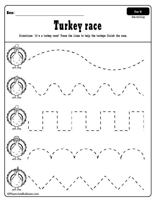 a turkey tracer worksheet for preschool