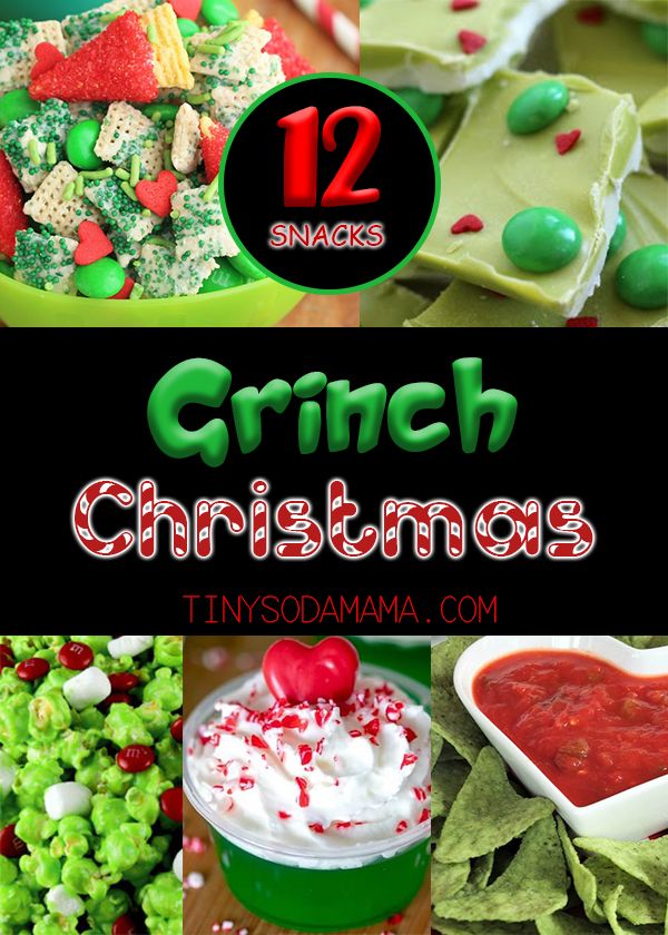 christmas treats and desserts with the words crunch christmas on them in red, green, and