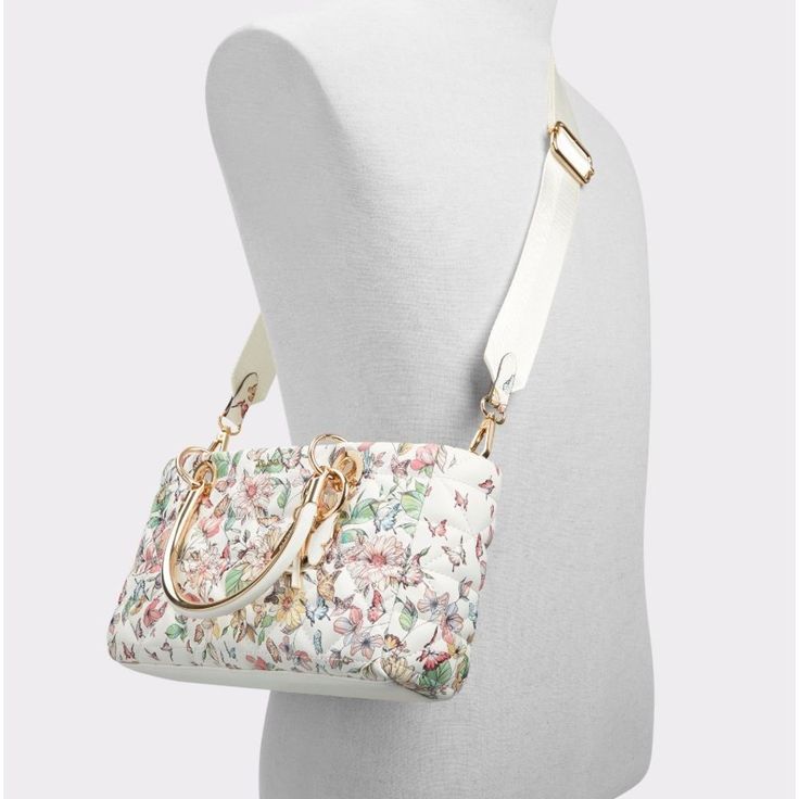 Nwt, Fast Shipping Fresh, Floral And Oh So Dreamy, This Quilted Satchel Tote Bag Adds Delicate Charm To Any Look. Materials Upper: Synthetic Main: Quilted Features: Satchel Tote Bag Zipper Closure Key Fob Interior Compartment Metal Handles Removable Adjustable Crossbody Strap Measurements Handle Drop Length: 4'' Strap Drop Length: 23'' Height: 5'' Width: 10'' Depth: 3'' Affordable Pink Satchel With Adjustable Strap, Leather Scarf, Aldo Purses, Mini Crossbody Purse, Aldo Bags, London Bags, Small Messenger Bag, Pink Patent Leather, Quilted Purses