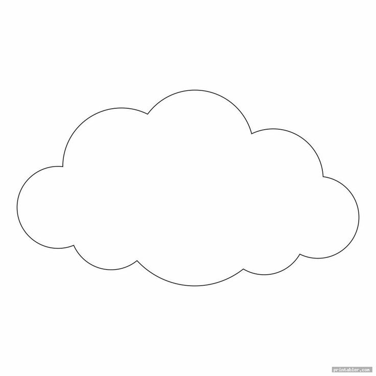 a cloud outline on a white background