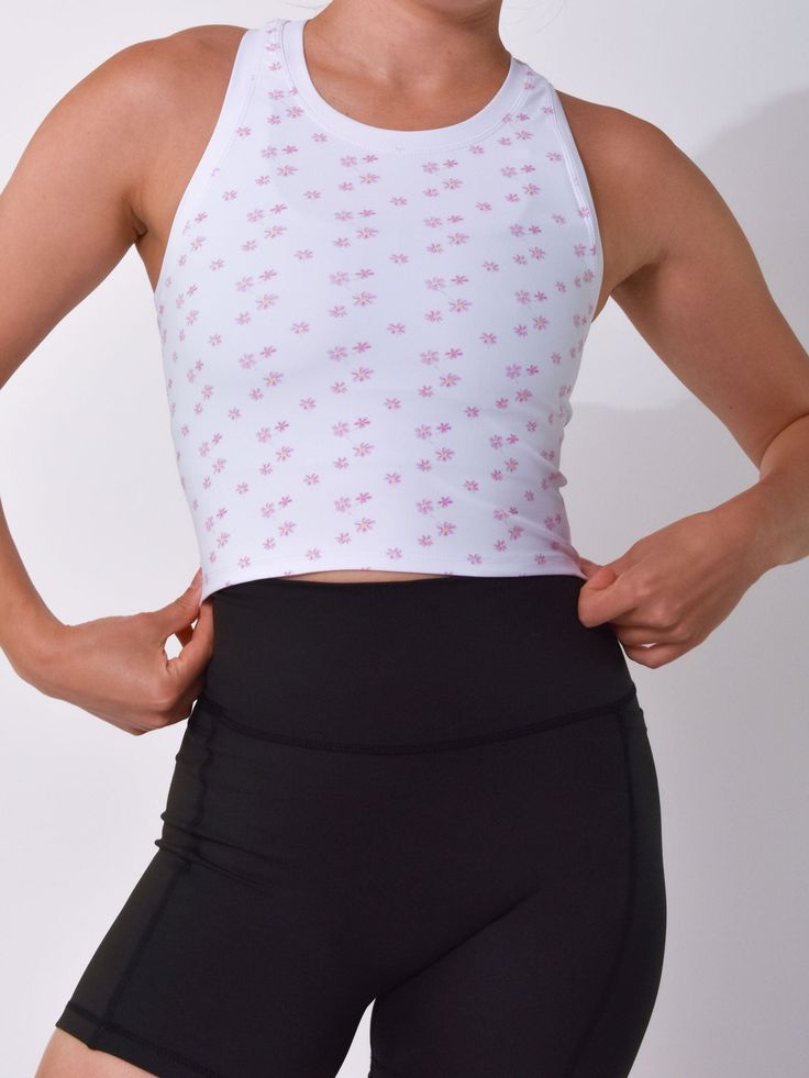 A crop top + pockets = your perfect summer running top. Meet the PR crop top, designed with a high neck and 2 back pockets to stash your energy gels or other small essentials. Unlined so you can choose your favorite sports bra to wear under it. Functional Summer Crop Top With Medium Support, Casual Cropped Sports Bra With Light Support, Functional Crop Top For Summer Yoga, Functional Crop Top For Yoga In Summer, Functional Yoga Crop Top For Summer, Summer Crop Top For Light Exercise, White Workout Crop Top, Spring Cropped Sports Bra For Workout, Casual Training Crop Top With Built-in Bra