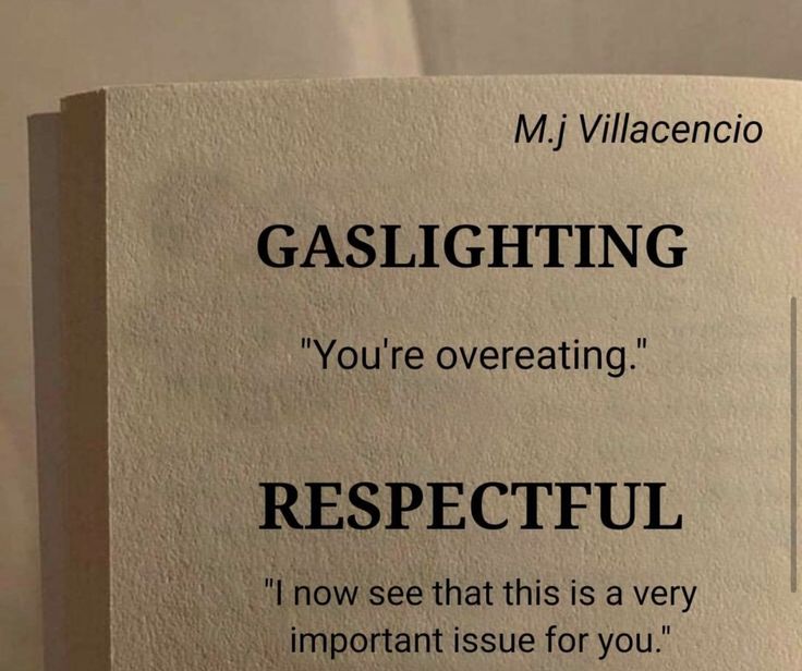 a piece of paper with the words gaslighting you're overeating