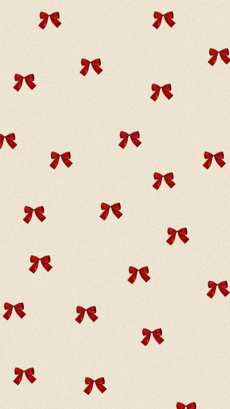 red bows on white background for wallpaper or fabric design, with space for text