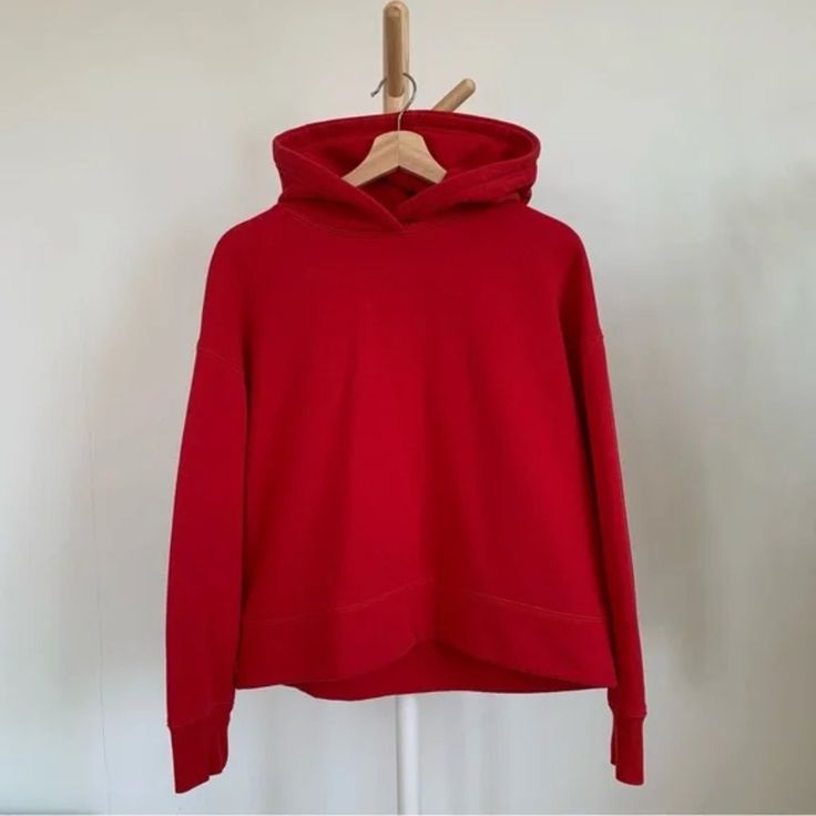 Zara Bright Red Roomy Sweatshirt With Hooded Collar And Long Sleeves. Fleece Inside. Ribbed Trim At The Cuffs On The Wrists. Soft And Cozy! Nwot. Never Worn. Red Sweatshirt With Ribbed Cuffs For Loungewear, Red Relaxed Fit Hoodie With Crew Neck, Red Cotton Sweatshirt For Loungewear, Red Cotton Hoodie For Fall, Red Relaxed Fit Sweatshirt For Winter, Red Winter Tops With Ribbed Cuffs, Cozy Fit Red Tops For Winter, Red Cotton Sweatshirt For Winter, Red Cotton Hoodie