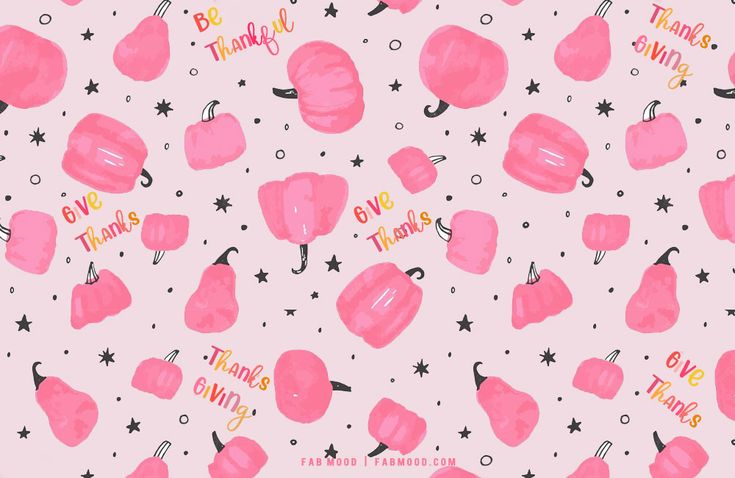 pink watercolor fruit and stars pattern on a light pink background with black stars in the sky