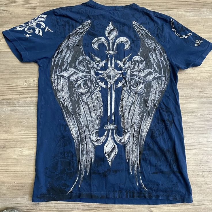 Blue Shirts For Men, 2000s Fashion Inspiration, Affliction Clothing, Geeky Clothes, Blue Shirts, Baggy Clothes, Swaggy Outfits, Selling Clothes, Shirt Store