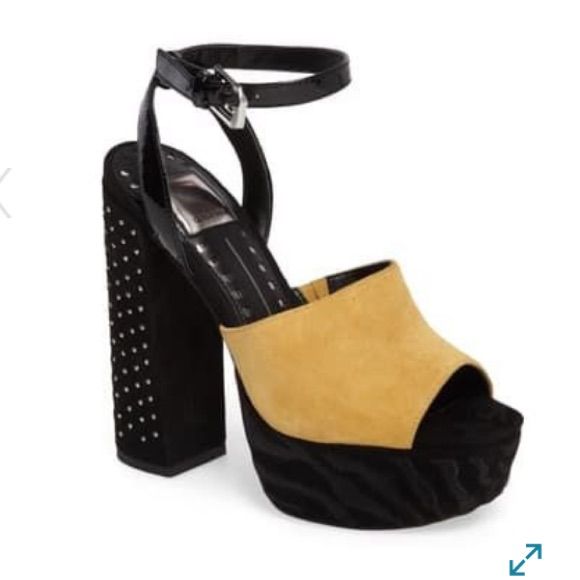 Nwt Dolce Vita Lisa Platform Sandals. Colors Are Mustard/Golden Yellow (Sun Suede), Black And Silver. Size 7.5. Head-Turning Details Are Elevated Even Further By A Sky-High Platform Block Heel Supported By An Adjustable Ankle Strap. Sizing: True To Size. - Open Toe - Banded Vamp - Adjustable Wrap-Around Buckle Ankle Strap - Cushioned Footbed - Embellished Block Heel With Platform - Approx. 5.5" Heel, 1.5" Platform - Suede Style. Original Box Included. Never Been Worn. Suede Style, Women Platform Sandals, Yellow Sun, Suede Fashion, Platform Block Heels, Black And Silver, Golden Yellow, Platform Sandals, Open Toe