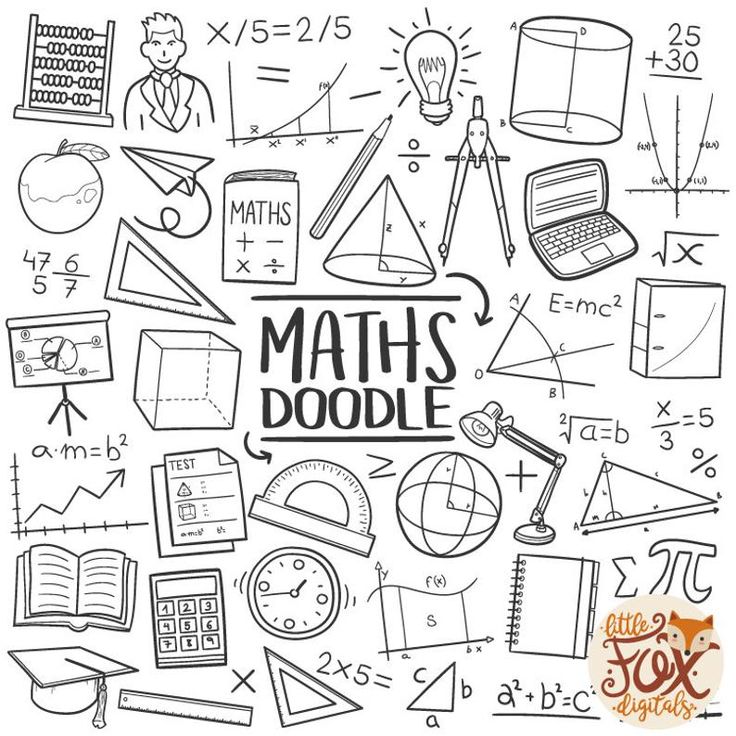 math doodle with the words and symbols on it