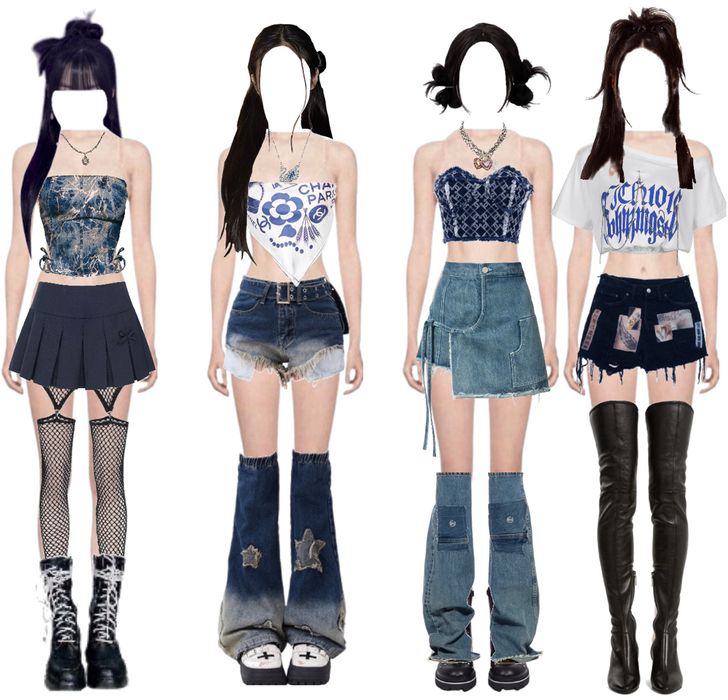 Y2k Updo, Kpop Dress, Kpop Concert Outfit, Bts Inspired Outfits, Preformance Outfits, Cold Outfits, Korean Fashion Dress, Friend Outfits, Outfit Shoplook