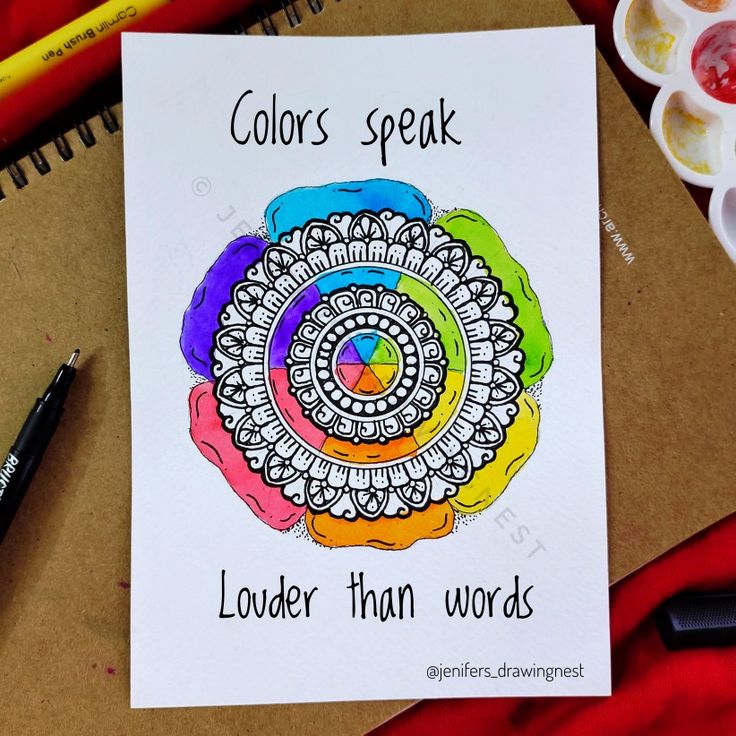 a coloring book with colors speak on it