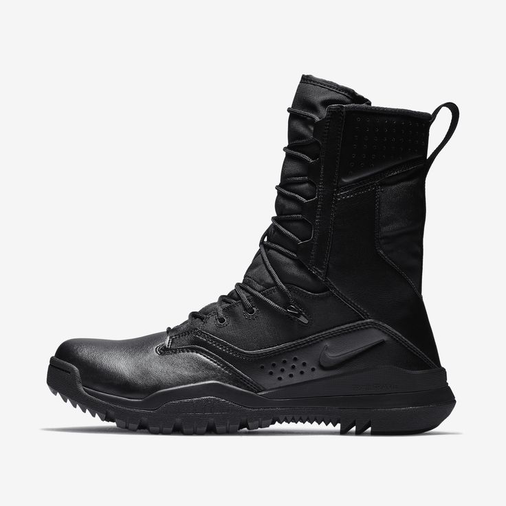 The Nike SFB Field 2 8” is a lightweight high-performance boot designed to support heavier loads in all theaters. The sole is equipped with an aggressive tread pattern that provides exceptional traction over challenging terrain, while an internal rock shield helps prevent punctures. Impact Resistant High-top Combat Boots For Outdoor, High-top Impact Resistant Combat Boots For Outdoor, Impact Resistant Combat Work Boots For Sports, Durable High-top Functional Combat Boots, Durable Combat Sports Boots, Functional Combat Boots With Shock Resistance And Round Toe, Tactical Lace-up Impact Resistant Hiking Boots, Rugged High-top Shock Resistant Boots, Durable High-top Combat Boots