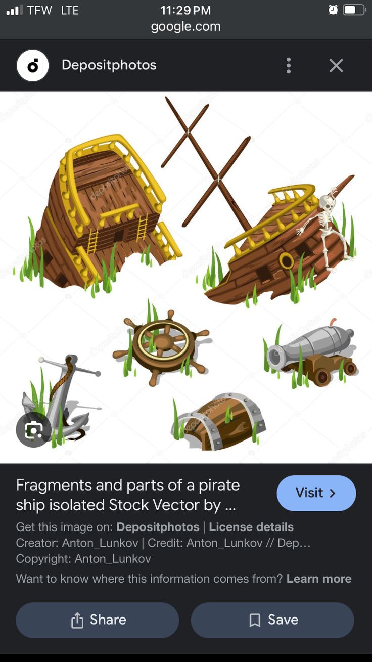 an iphone screen showing the different types of pirate ships and other things to see on it