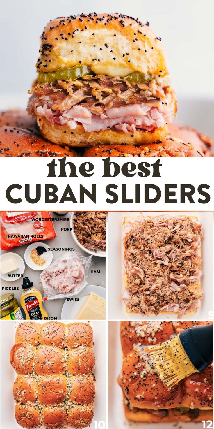 the best cuban sliders are made with meat and cheese