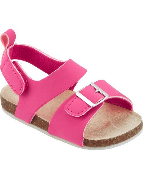 Designed for her growing feet, these sandals are perfect for baby. Summer Slide Sandals For Playtime, Non-slip Adjustable Open Toe Sandals, Adjustable Non-slip Open Toe Sandals, Synthetic Slide Sandals For Playtime, Cute Sandals With Soft Sole And Open Toe, Cute Open Toe Sandals With Soft Sole, Playtime Sandals With Soft Sole, Beach Slide Sandals With Soft Sole, Cute Adjustable Round Toe Sandals