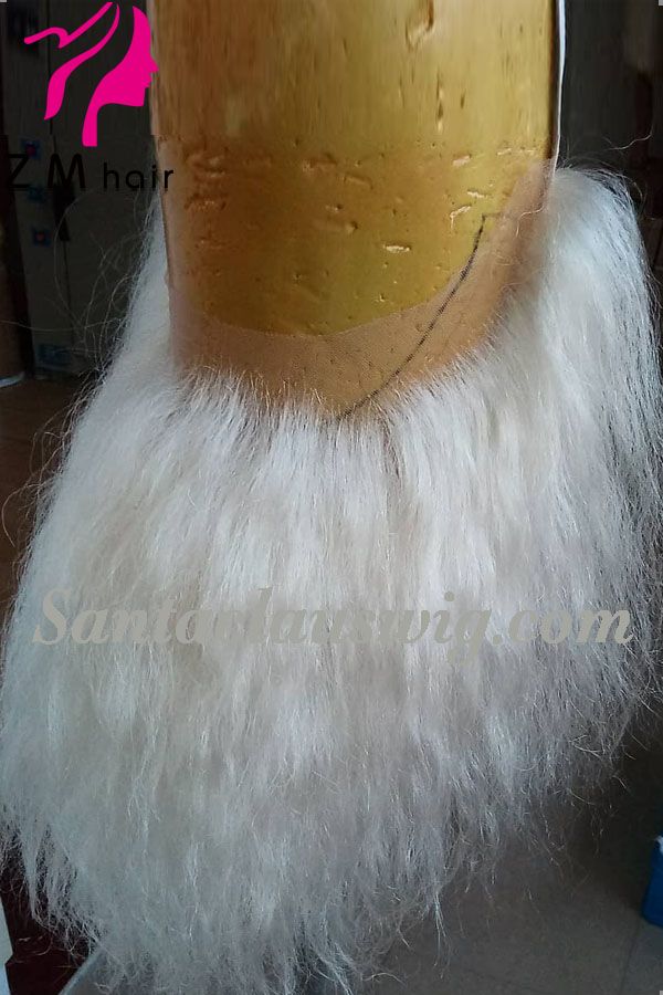 Diy Beard For Costume, Gnome Beards Diy How To Make, Diy Santa Beard, Santa Beard Craft, Wooden Santa With Mop Beard, Beard Wig, Beard Cuts, Diy Beard, Foam Wigs