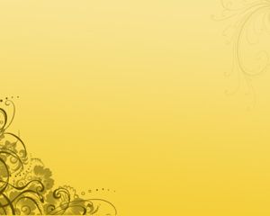 an abstract yellow background with swirls and flowers