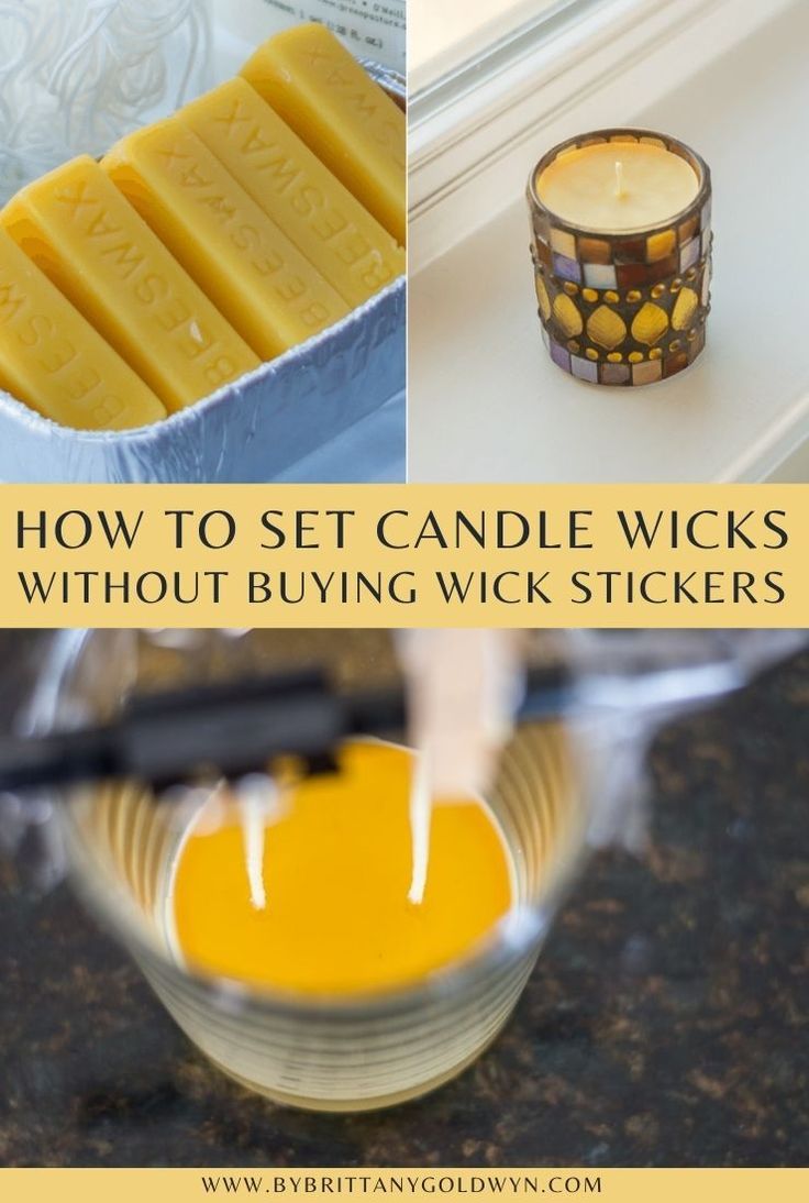 how to set candle wicks without buying wick stickers in the store or at home