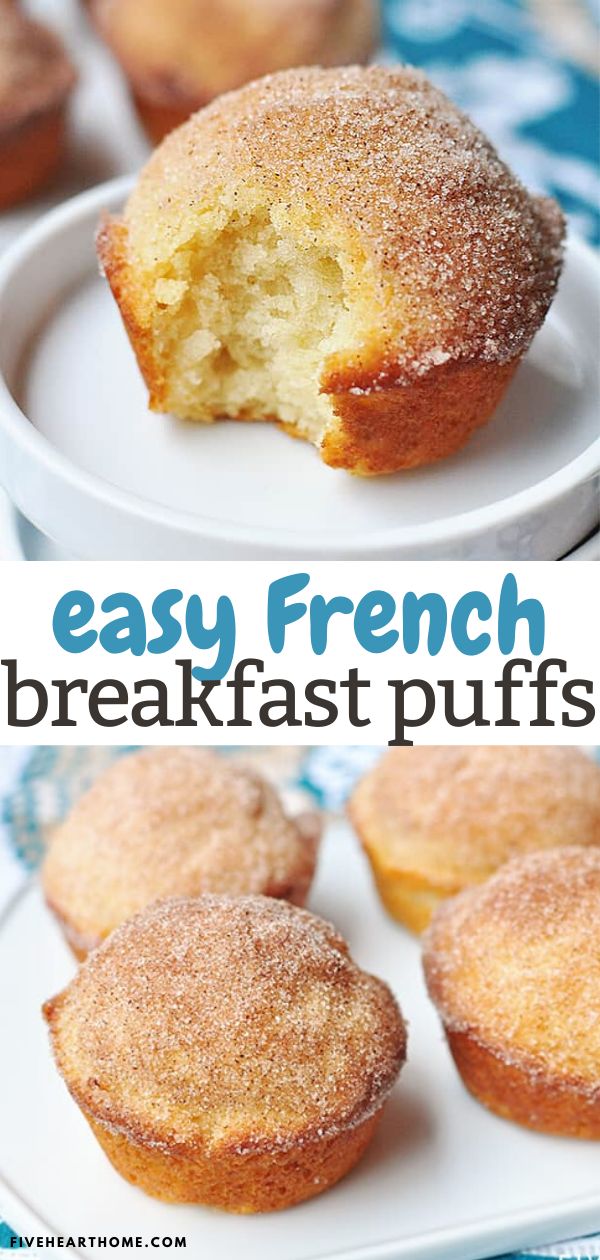 the breakfast puffs are ready to be eaten