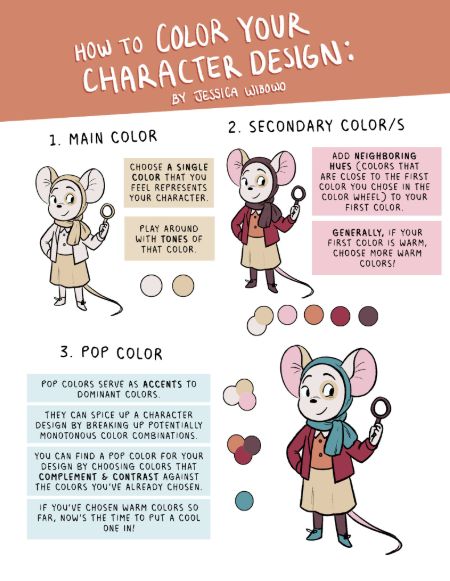 how to color your character design