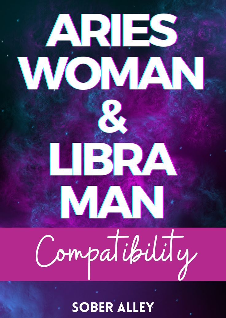 the book cover for aries woman and libra man, with an image of stars in