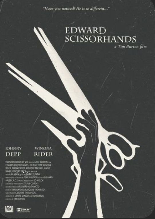 a movie poster for edward scissorhds