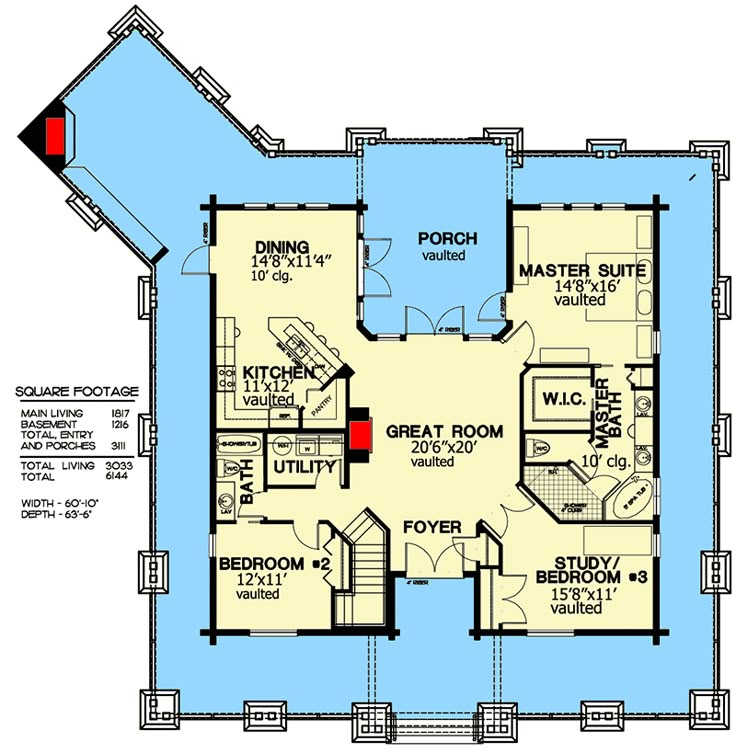 a floor plan for a house with two levels