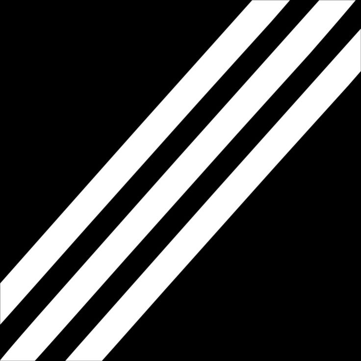 three white lines on a black background that appear to be diagonally intersecting in the same direction