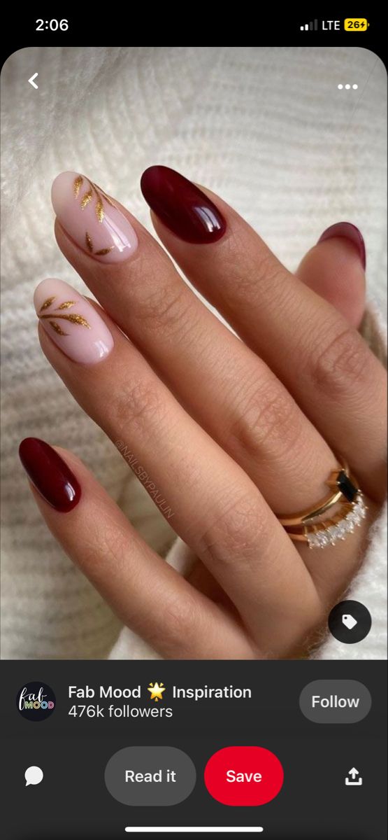 Cranberry Nails, Burgundy Nail Designs, Brown Acrylic Nails, Classy Nail Designs, Fall Gel Nails, Classy Acrylic Nails, Really Cute Nails, Burgundy Nails, Cute Gel Nails