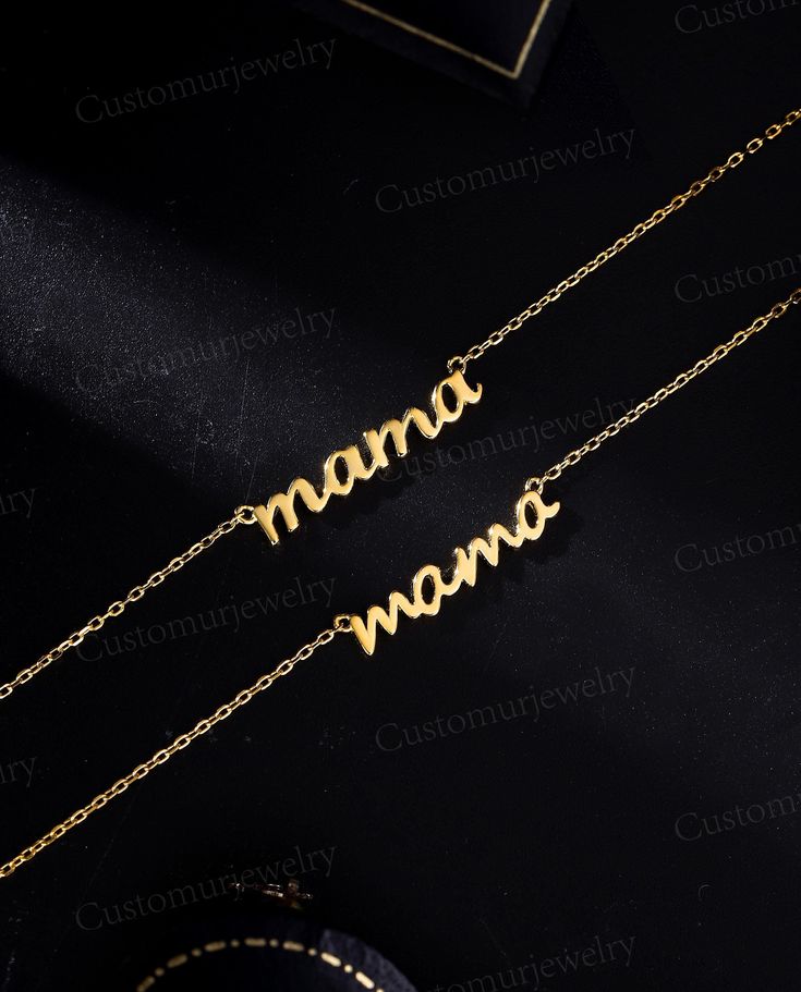 ❤ Item Details: Metal: Sterling Silver / Rose gold Plated / Yellow gold Plated OR 10K/ 14K/ 18K Solid Gold (White gold / Rose gold / Yellow gold) Pendant Size: Around 25.2*7.3 mm Chain Style: Cable ✨Personalization Service We offer various customization options to create personalized jewelry. Choose your birthstone, add engravings, or design a unique piece inspired by your ideas. Contact me to start creating your custom jewelry. https://customurjewelry.etsy.com/listing/911146000/custom-order ✨Av Rose Gold Adjustable Chain Name Necklace For Wedding, Gold Initial Pendant Name Necklace For Mother's Day, Mother's Day Rose Gold Name Necklace With Adjustable Chain, Personalized Name Chain Necklace As Gift, Gold Sterling Silver Custom Necklace With Clavicle Chain, Elegant Nameplate Charm Necklace For Mom, Mother's Day Rose Gold Clavicle Chain Necklace, Rose Gold Clavicle Chain Necklace For Mother's Day, Mother's Day Nameplate Necklace