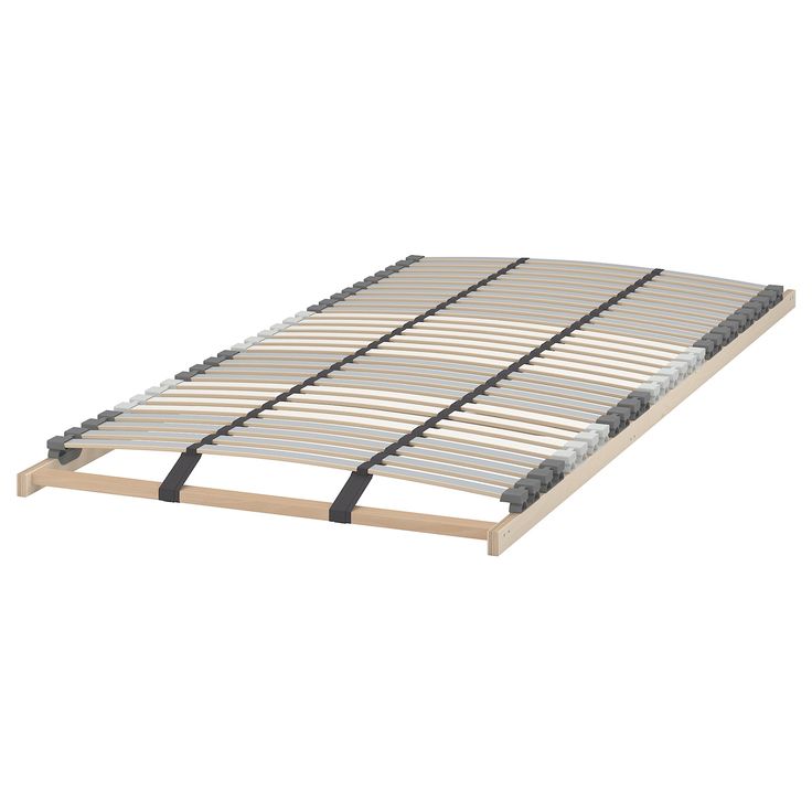 an image of a bed frame with no sheets